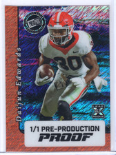 Leaf Press Pass DAIJUN EDWARDS Rookie 1 of 1 Pre Production Proof card