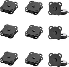10 Sets Sew in Magnetic Bag Clasps Button Snaps Magnet black 