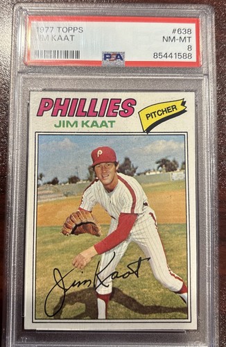 1977 Topps Jim Kaat 638 PSA 8