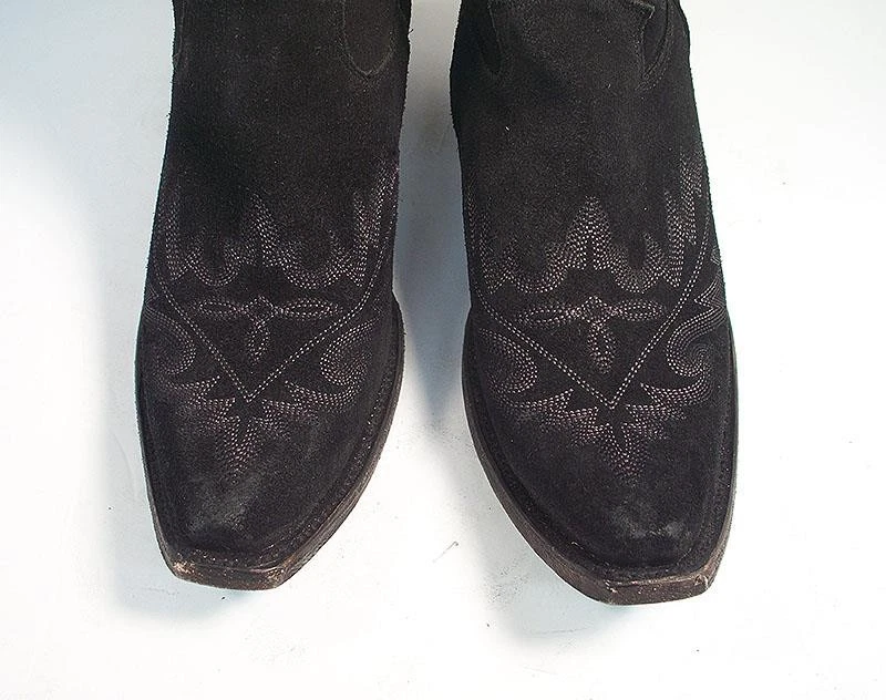 Lane Women's 8.5 B Black Lexington Over The Knee Suede Western Boots Snip Toe - Image 3 of 4