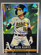 🏆⚾️NICK KURTZ 2025 Cracked Ice Anime Refractor #A'S ROTY PHENOM!!!⚾️🏆