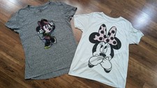 Set Of Two Disney Minnie Mouse Pink Polka Dot Bow & Colorful Print T-Shirt XL