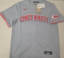 60329 Mens CINCINNATI REDS Sewn Baseball Jersey NWT GRAY $115
