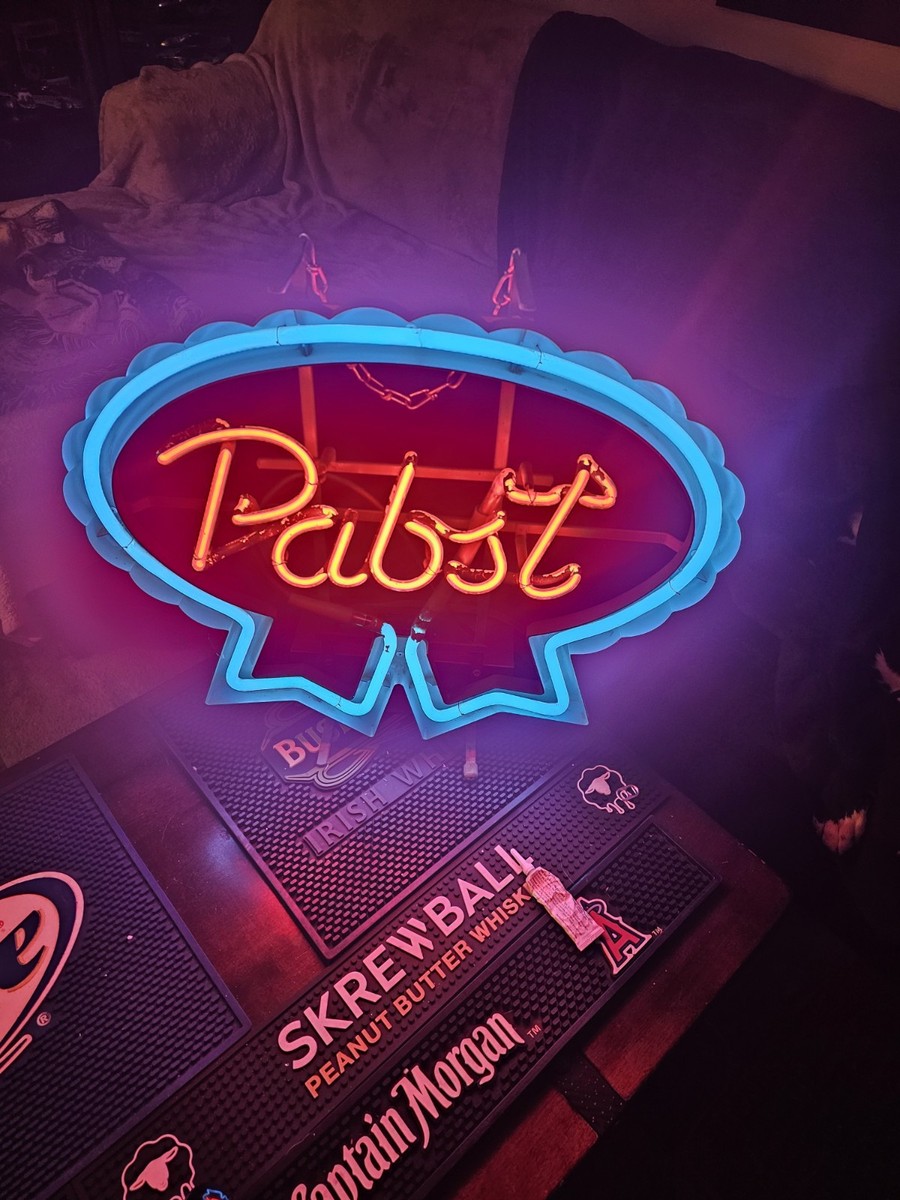 Vintage Pabst Blue Ribbon Neon Sign rare 21x20 beer bar pbr