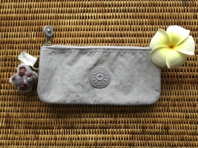 KIPLING K19255-5DY Pouch LILAC + VINCENT Monkey Keychain NEW