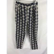 Zara Navy Embroidered Pant Size Small