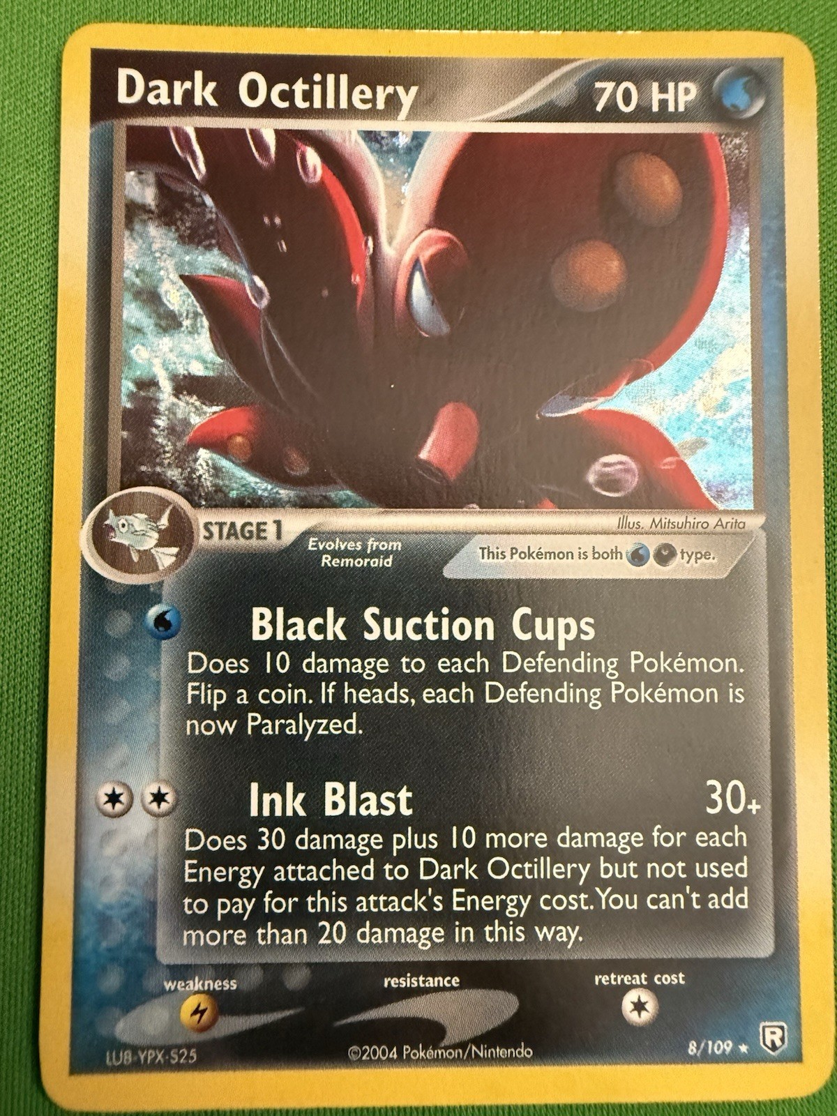 Dark Octillery 8/109 - Team Rocket Returns Reverse Holo - Vintage - Stamped HP