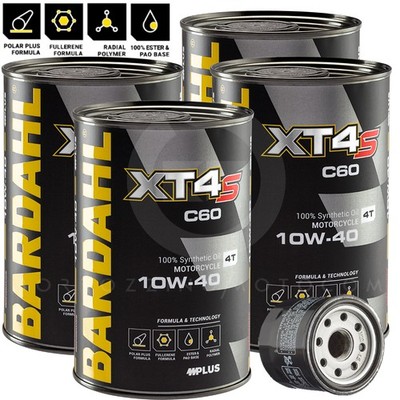 OIL CUTTING SYNTHETIC BARDAHL XTS C60 10w40 + FILTER for Suzuki GSX R 750 1992