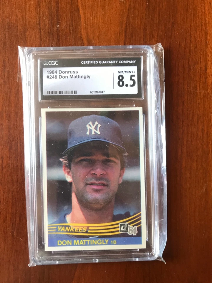 Don Mattingly 3 card Rookie Lot.Graded CGC 8.5 Donruss,Mint+ Topps,Mint+Fleer!! - Image 2 of 4