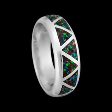 Navajo Wedding Band Ring Mixed Opal Native American Handcrafted 925...