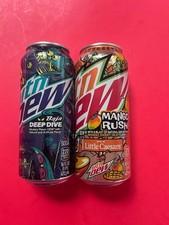 Mountain Dew BAJA DEEP DIVE & 2025 Little Caesars MANGO RUSH Full 16oz Cans