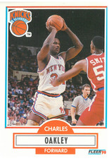 1990 Fleer Charles Oakley #128 New York Knicks
