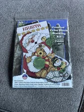 Design Works SANTA AND FRIENDS 17" STOCKING Counted Cross Stitch Kit #5414