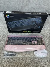 Wireless Keyboard Mouse Combo Rose Gold Backlit Ergonomic Silent