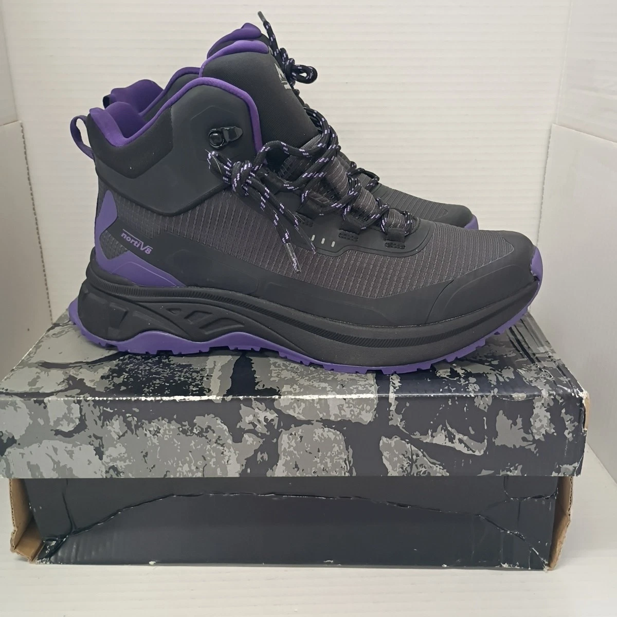Nortiv8 Hiking Boots Women's Sz 10 Black & Purple Camping Outdoors NIB.