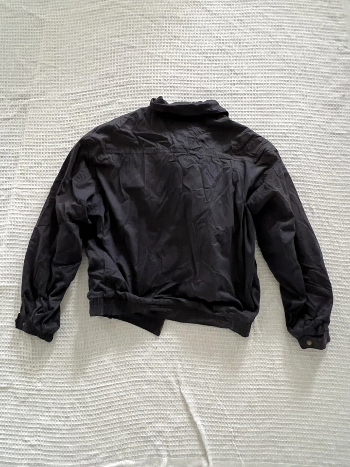 Vintage Dockers Bomber Jacket Size M Navy Blue. Yellow and Red Lining. - Image 3 of 3