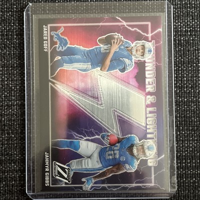 2023 Zenith- Thunder & Lightning #8 Jahmyr Gibbs/Jared Goff- Detroit Lions