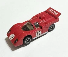 1977 TYCO LIGHTED RED FERRARI 512M #8922 Curve Hugger HO Slot Car Near Mint!