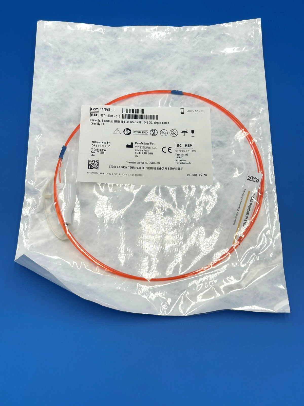 Cynosure Smartlipo RFID 600 um Fiber w/ 1040 OD ref: 807-5001-613 *NEW*