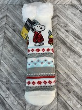 Peanuts Snoopy Slipper Socks One Size Fits Most Non Skid Bottom