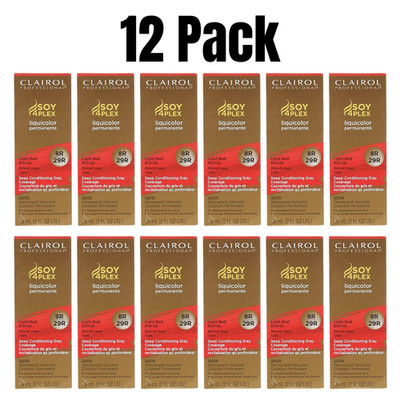 Clairol SOY4PLEX Liquicolor 8R 29R Light Red Blonde Bulk Lot 12 Pack 2 oz NEW!