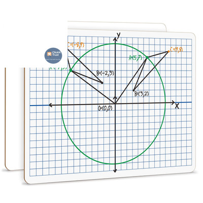 Scribbledo Dry Erase XY Axis Graph Lap Boards 9  X 12  for 12''W x 9''H, White