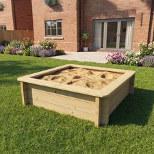 Wooden Sandpit - 1m x 1m – 429mm Height – 44mm Thick Wall