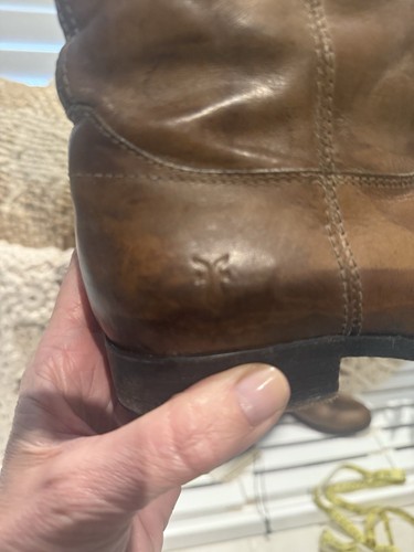 Frye Melissa button fawn leather boots sz 7.5B made in Mexico EUC - Picture 10 of 12