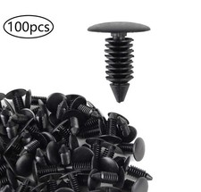 100pcs Bumper Clips 8mm Plastic Rivet Fastener Mud Flaps Fender Push for Nissan