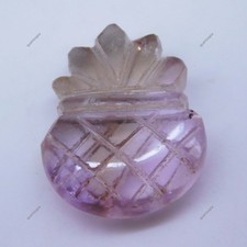 14.20 Ct Natural Ametrine Pineapple Carving Shape Certified Untreated Gemstone