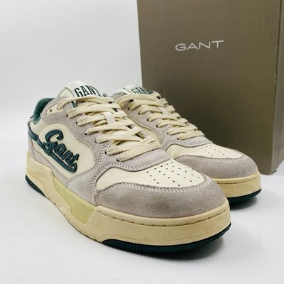 GANT Men's White Lace Up Leather Sneakers Trainers Shoes EUR 42 UK 8 US 9