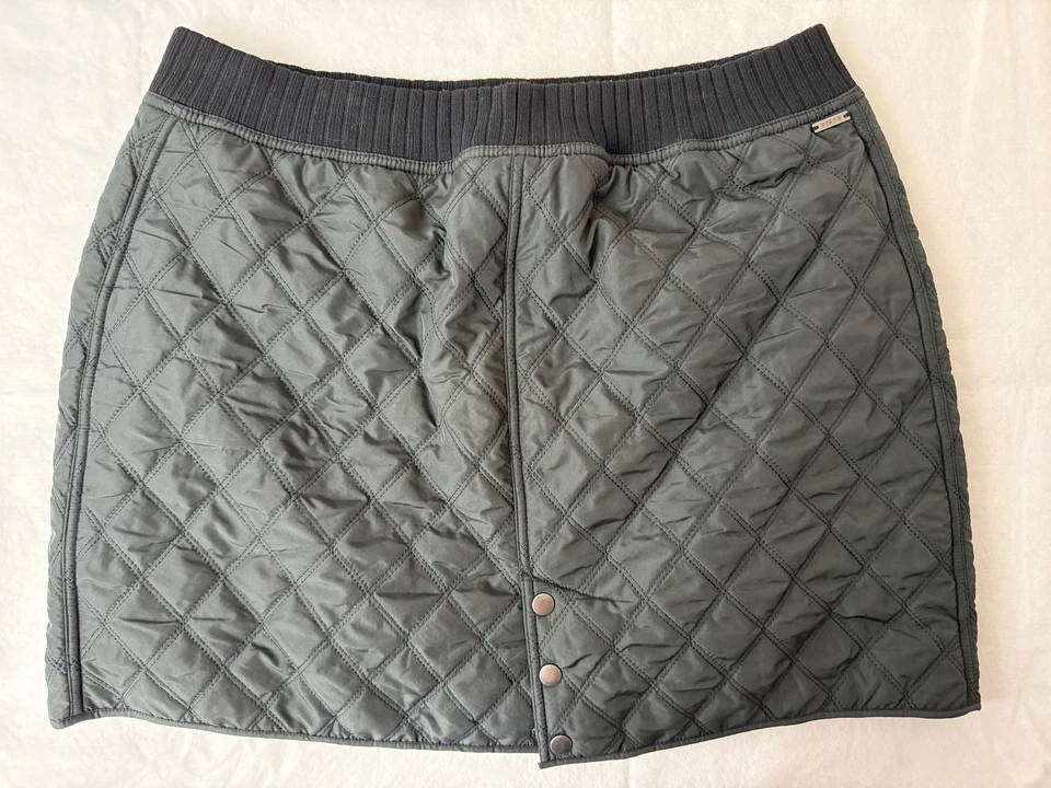 Falda Prana Diva Negra Acolchada Sherpa Forrada Para Mujer’s XL Snap Back Puffer Foto 2 de 4