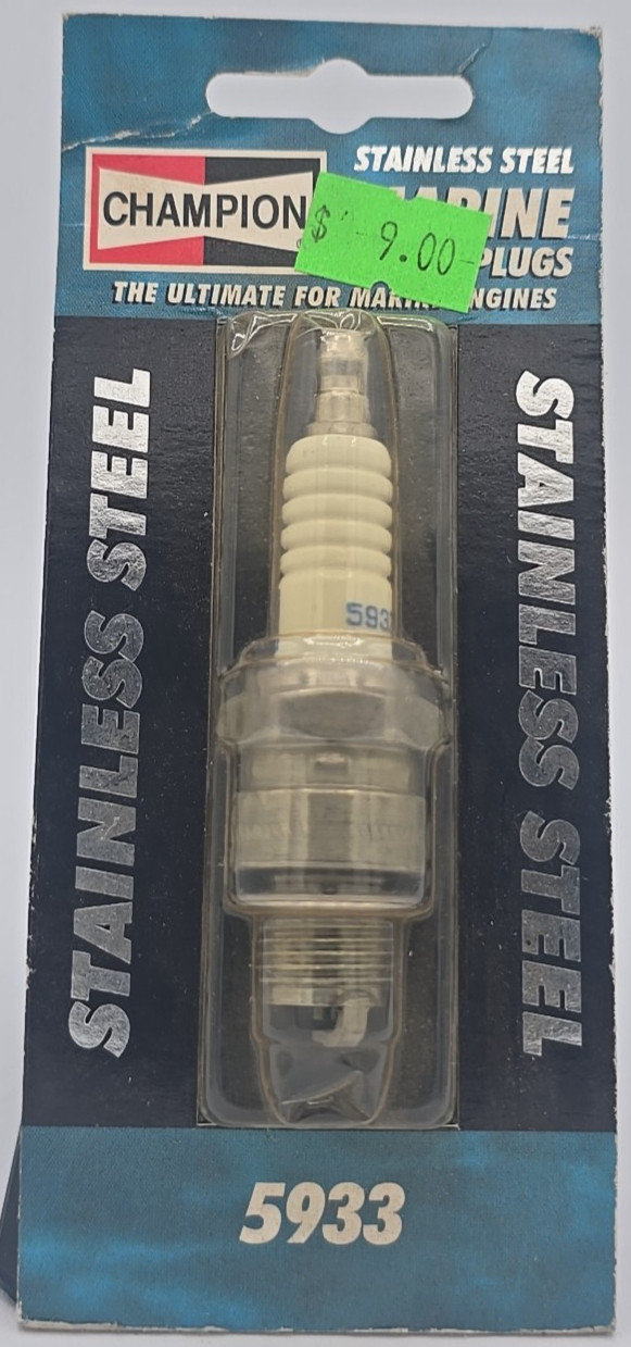 NEW 0810 Champion MARINE STAINLESS STEEL Spark Plug 5933