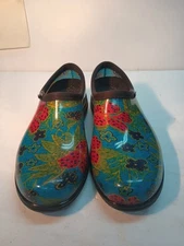 Sloggers Floral Pattern Shoes Women's Size 8 Waterproof Gardening Outdoors Rain