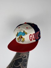 Vintage 90s Mickey Unlimited Disney Goofy All Over Embroidery Hat Cap Rare OS
