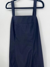 Minimalist Black Sleeveless Long Dress Size 20 Cotton Blend