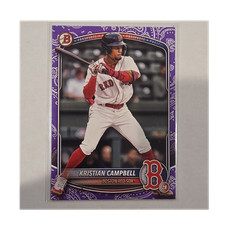 Topps 2025 Bowman Prospects Kristian Campbell Red Sox Purple Pattern #BP-42 /399