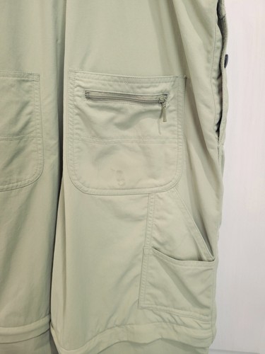 Cabela's For Women Bib Overalls Size L Light Green Zip Off Legs Pockets Galore - Picture 8 of 15