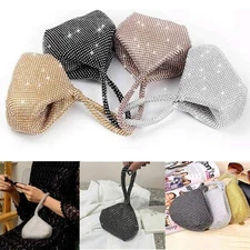 Women's Clutch Bag Triangle Rhinestones Bling Party Prom Wedding Evening Purse