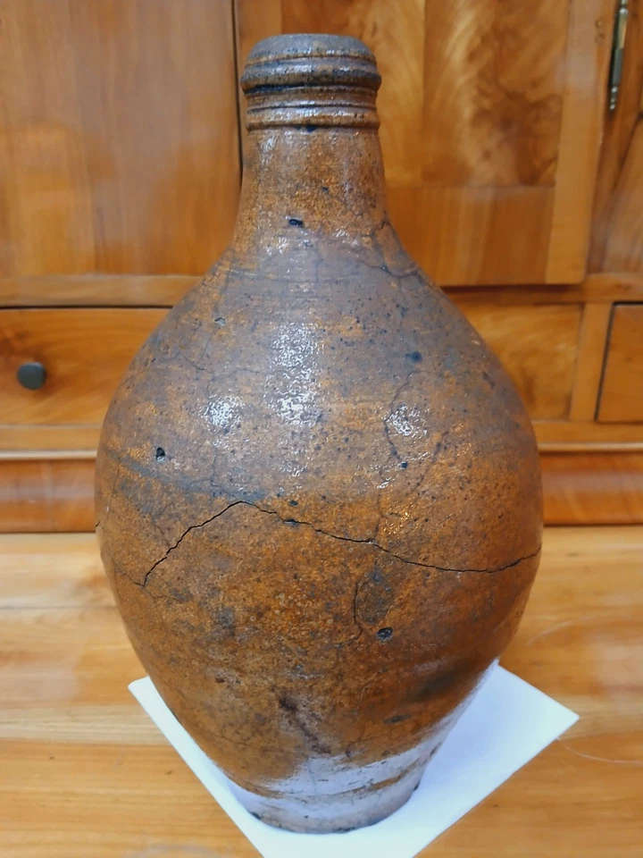 Museal - Antiker Keramik Krug braun - Frechen 17. Jhd - Birnenkrug H 30 cm -L669 - Bild 2 von 4