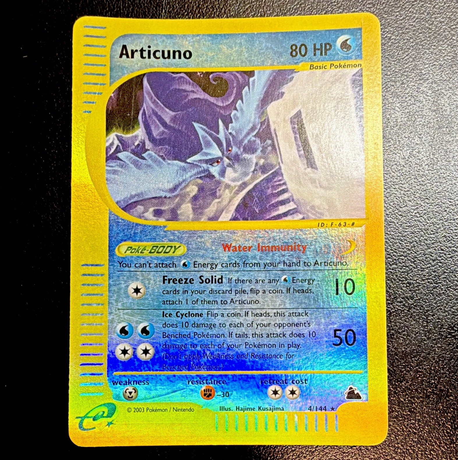 Pokemon TCG Articuno 4/144 Skyridge Reverse Holo Rare 80 HP English 2003