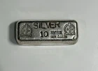 Vintage Poured 10 Oz Omega/M&B Mining Silver Bar .999 Double Stamp Large Font