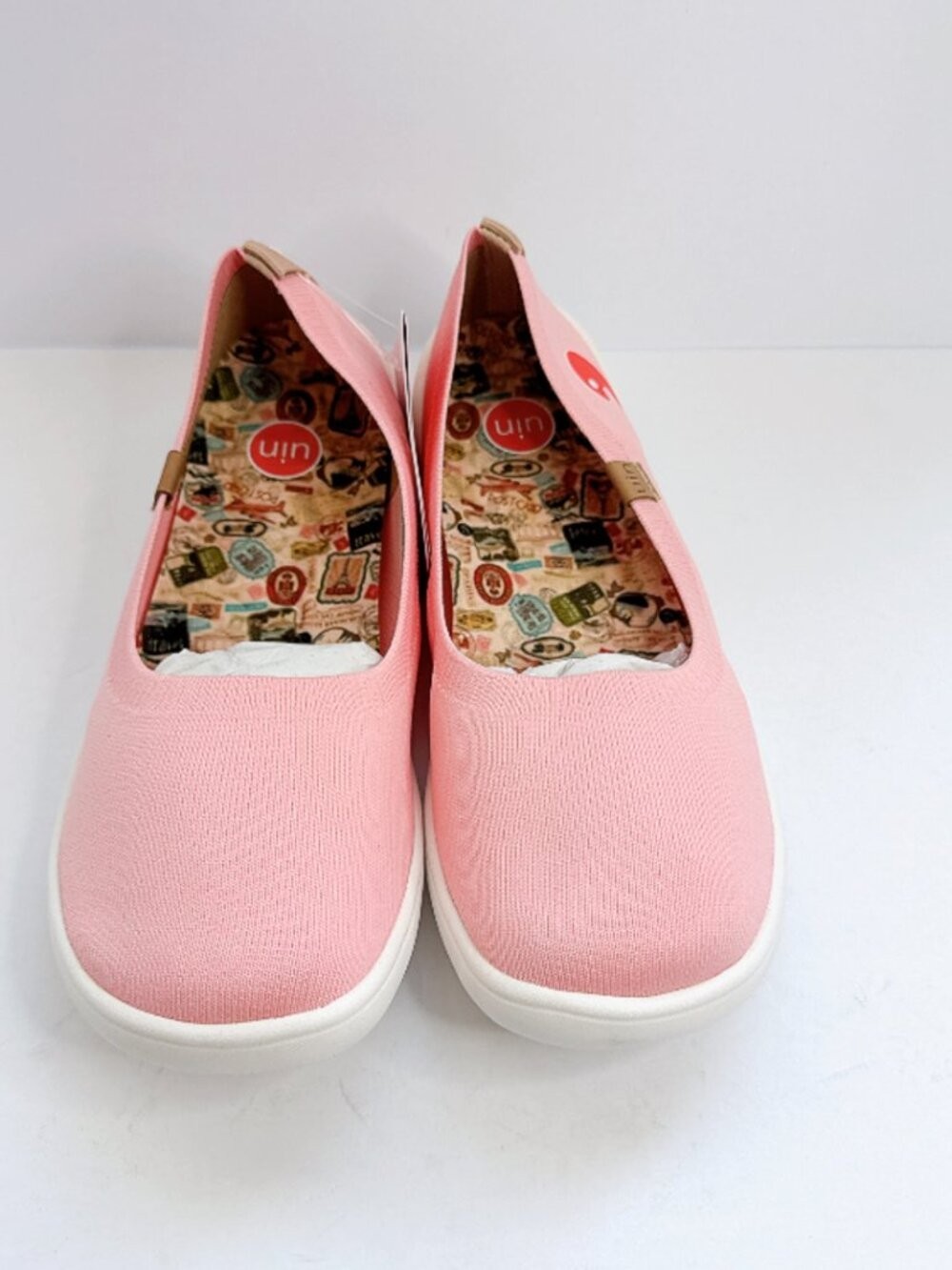 Women’s Size 9 UIN Valencia Knitted Pink Slip-On Shoes Comfort Flats