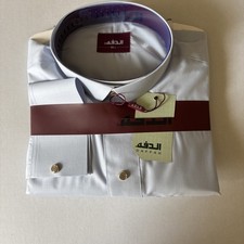 MEN Size 56L DAFFAH High Quality ALL SEASON Thobe CUFF SLEEVE SHIRT COLAR