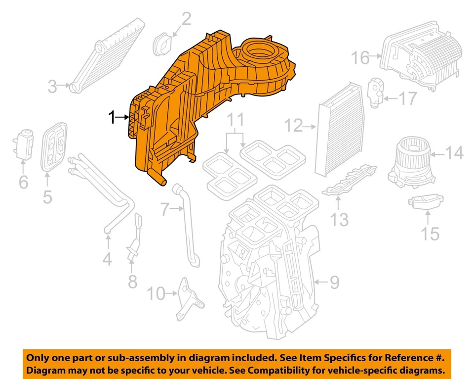 Mercedes-Benz GLA250 2018 2019 2020 OEM AC conjunto evaporador tipo 156 Foto 3 de 4