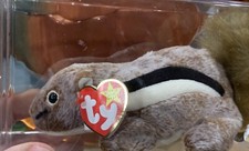 TY BEANIE BABY 1999 "CHIPPER" THE CHIPMUNK RETIRED W/ HOLOGRAM, RARE, Errors👀🔥
