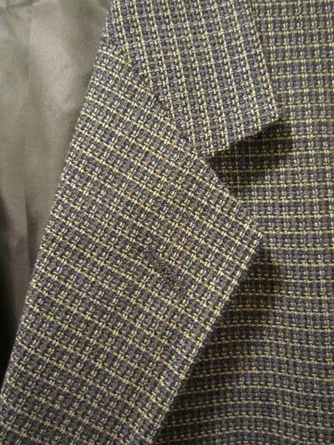 SZ 40R SPIRITOSO NORDSTROM GRAY & WHITE WEAVE SILK BLEND BLAZER JACKET SPORTCOAT - Picture 4 of 11