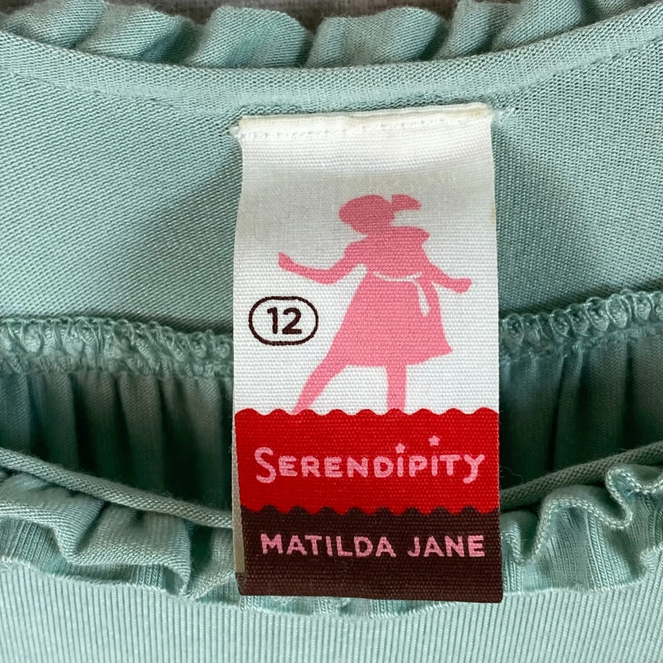 Vestido sin mangas con volantes Matilda Jane para niñas talla 12 Serendipity Emilia Boho Fairy Foto 3 de 4