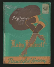 Lady Endicott Micro Mesh Nylon Garter Stockings Color Fantasia sz 8 1/2