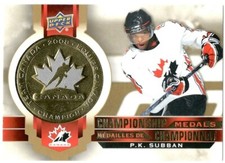 2021-22 Upper Deck Tim Hortons Team Canada Championship Medals P.K. Subban M-13